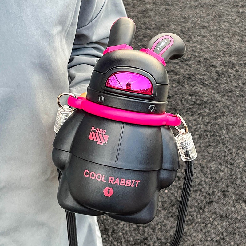 Bình Nước Giữ Nhiệt Cao Cấp Có Ống Hút Hình Phi Hành Gia Dễ Thương Hợp Thời Trang Cho Học Sinh