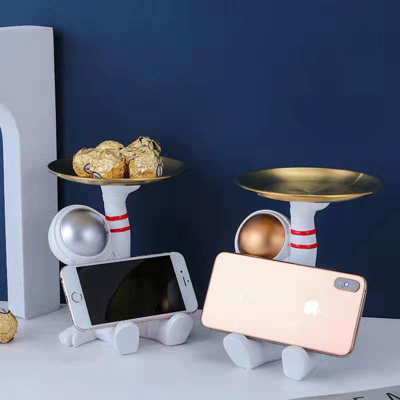 Hàng Có Sẵn Giao Hàng Nhanh Khay Đựng Đồ Trang Trí Phòng Khách Hình Phi Hành Gia Phong Cách Mới