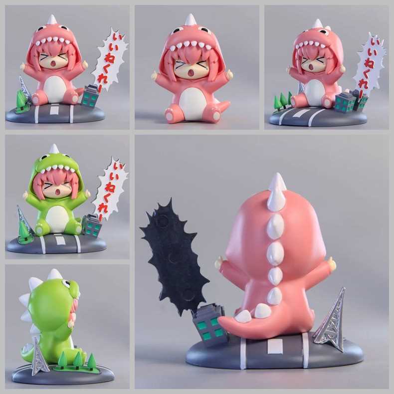 Mô Hình Đồ Chơi Khủng Long lonely rock q version Gkpochi Sốt Đỏ Xanh Lá Phong Cách Mới Phổ Biến Trang Trí Búp Bê anime
