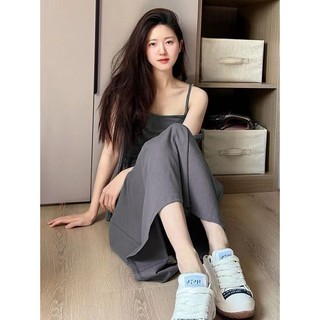 Hàng Mới Về Đầm Hai Dây Dáng Chữ a Ôm Sát Màu Xám Thời Trang Mùa Hè 2023 Mới