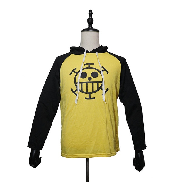 Áo Nỉ Nam Dài Tay Cổ Tròn Thời Trang Hàn ❊One Áo Khoác Hoodie Chui Cổ Tay Dài In Hình trafalgar luo Trong Phim Hoạt Hình one piece