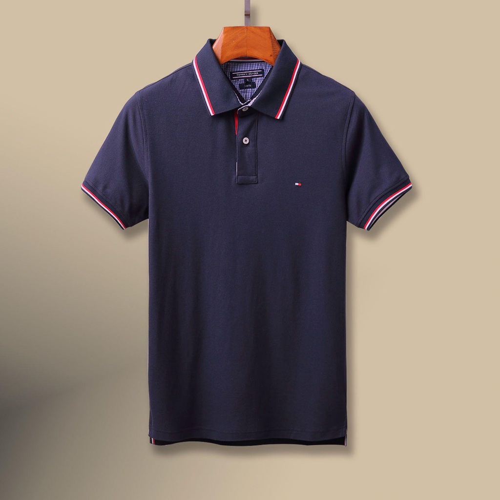 Tommy  Áo polo Mùa Hè 2023 Tay Ngắn Dáng Ôm Phong Cách Hàn Quốc Hợp Thời Trang Cho Nam