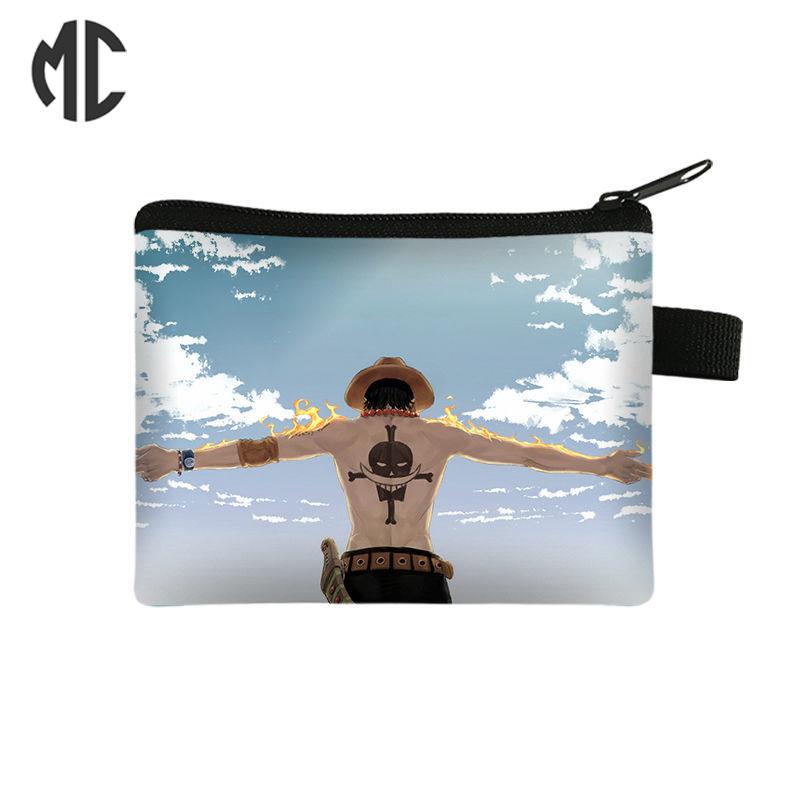 Ví Đựng Tiền Xu In Hoạt Hình one piece luffy zoro nami Sanjitony chopper sauron Hai Chiều Cho Học Sinh Nhật Bản