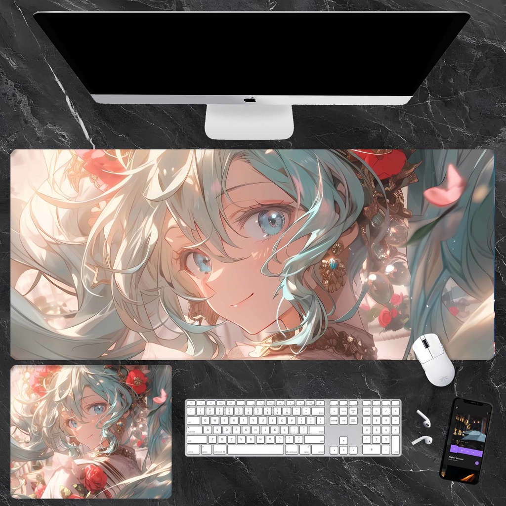Hatsune miku Tấm Lót Chuột Và Bàn Phím Chơi game Hai Chiều Họa Tiết Hoạt Hình anime Dành Cho Học Sinh