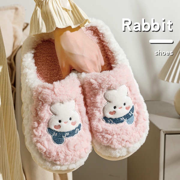Dép Bông cotton Đế Dày Thời Trang Thu Đông 2023 Dễ Thương Cho Cặp Đôi