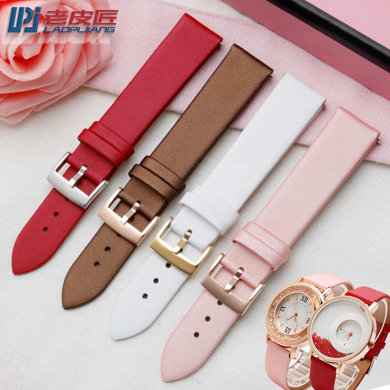 CARTIER 10/20✈Phù Hợp Dây Đeo Đồng Hồ Bằng Da 16 18mm Cho Nữ