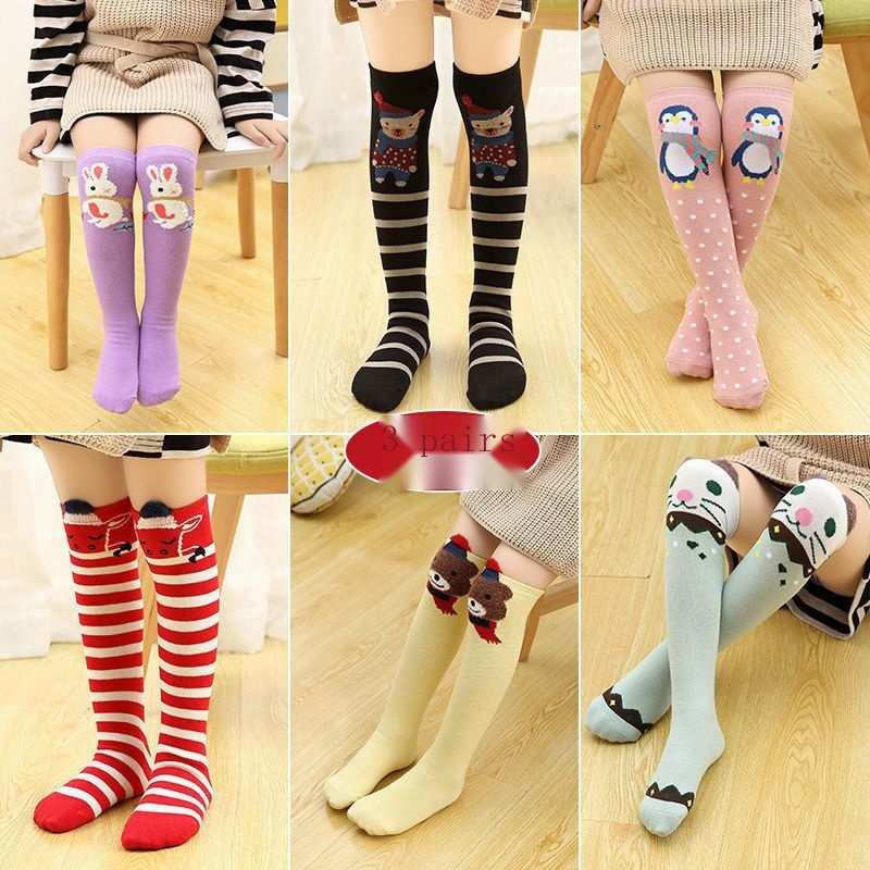 Vớ Cao Đến Đầu Gối In Họa Tiết Hoạt Hình Dễ Thương Thời Trang Xuân Thu Cho Bé Gái Và Trẻ Em