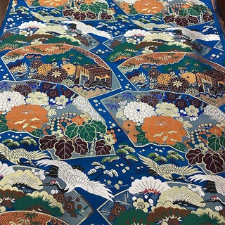 [Mận đỏ] YS 1#仙鹤云锦布料民族风马甲服装镶边手工DIY织锦缎面料 Chiều rộng 70CM