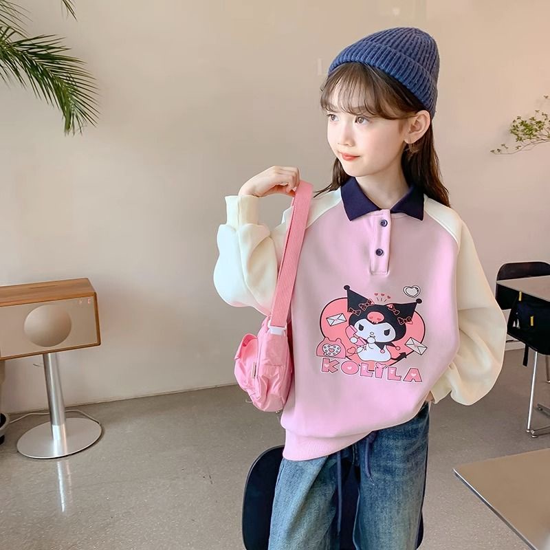 Áo Len Dài Tay Cổ polo Phong Cách Mới Mùa Thu 2023 Cho Bé Gái