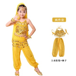 Trang phục biểu diễn múa bụng phong cách ấn độ cho bé gái