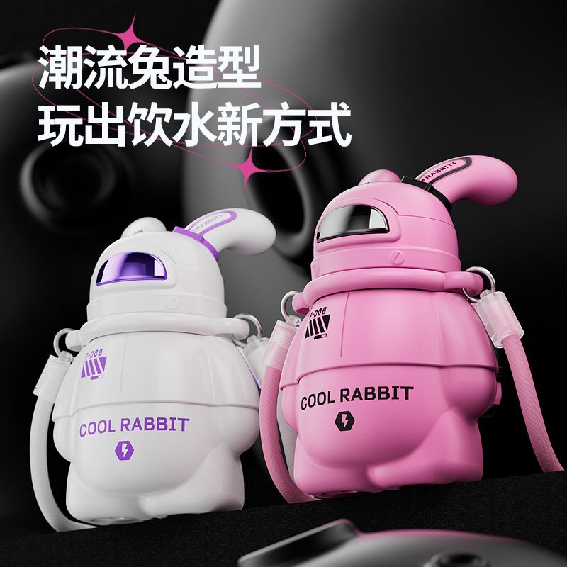 Bình Nước Giữ Nhiệt Cao Cấp Có Ống Hút Hình Phi Hành Gia Dễ Thương Hợp Thời Trang Cho Học Sinh