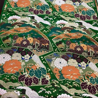 [Mận đỏ] YS 1#仙鹤云锦布料民族风马甲服装镶边手工DIY织锦缎面料 Chiều rộng 70CM