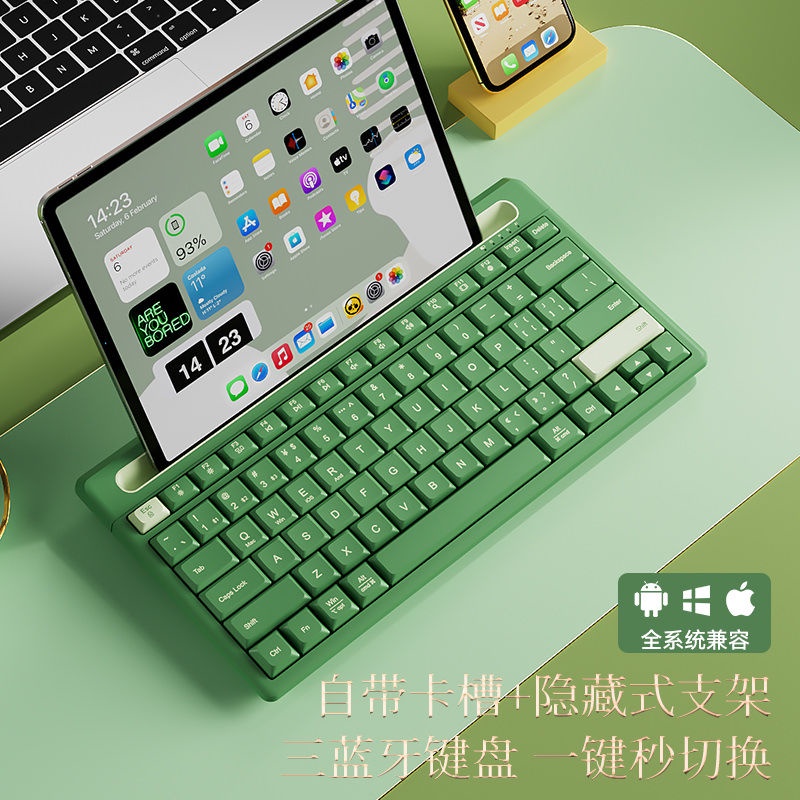 Bàn Phím bluetooth Không Dây Có Gắn Nơ Dùng Cho Máy Tính Bảng / laptop