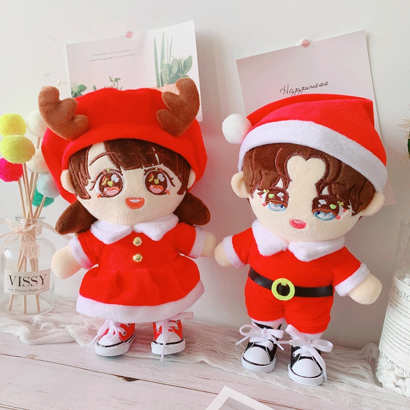 Búp Bê Nhồi Bông Hình Ông Già Noel k-pop idol lisa jennie Hai Lần k-pop 20cm Làm Quà Tặng Giáng Sinh