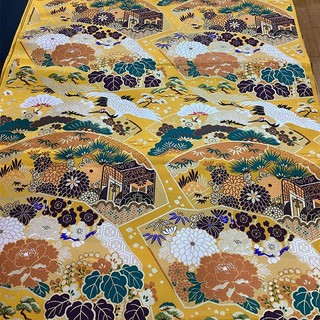 [Mận đỏ] YS 1#仙鹤云锦布料民族风马甲服装镶边手工DIY织锦缎面料 Chiều rộng 70CM