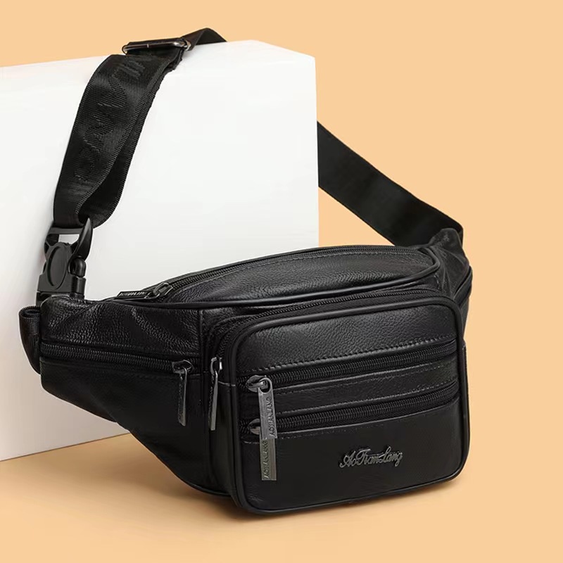 Túi Da Đeo Chéo Đa Năng Chất Liệu 100% Da Bò