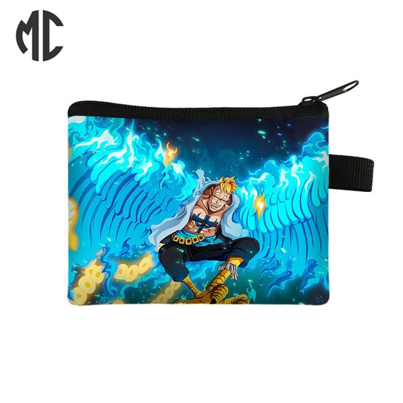 Ví Đựng Tiền Xu In Hoạt Hình one piece luffy zoro nami Sanjitony chopper sauron Hai Chiều Cho Học Sinh Nhật Bản