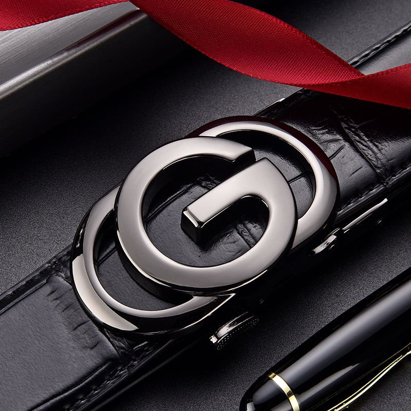 Thắt Lưng Da Bò Thật Khóa Tự Động Dễ Phối Đồ Thời Trang Cho Nam