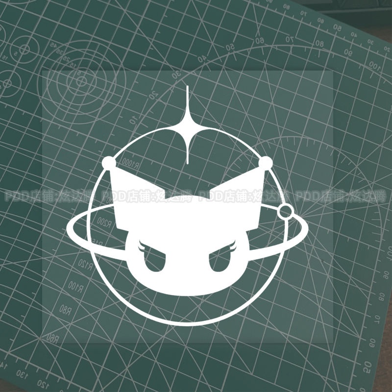 Miếng Dán Trang Trí Bình Xăng Xe Hơi Hình logo kuromi Phản Quang Độc Đáo