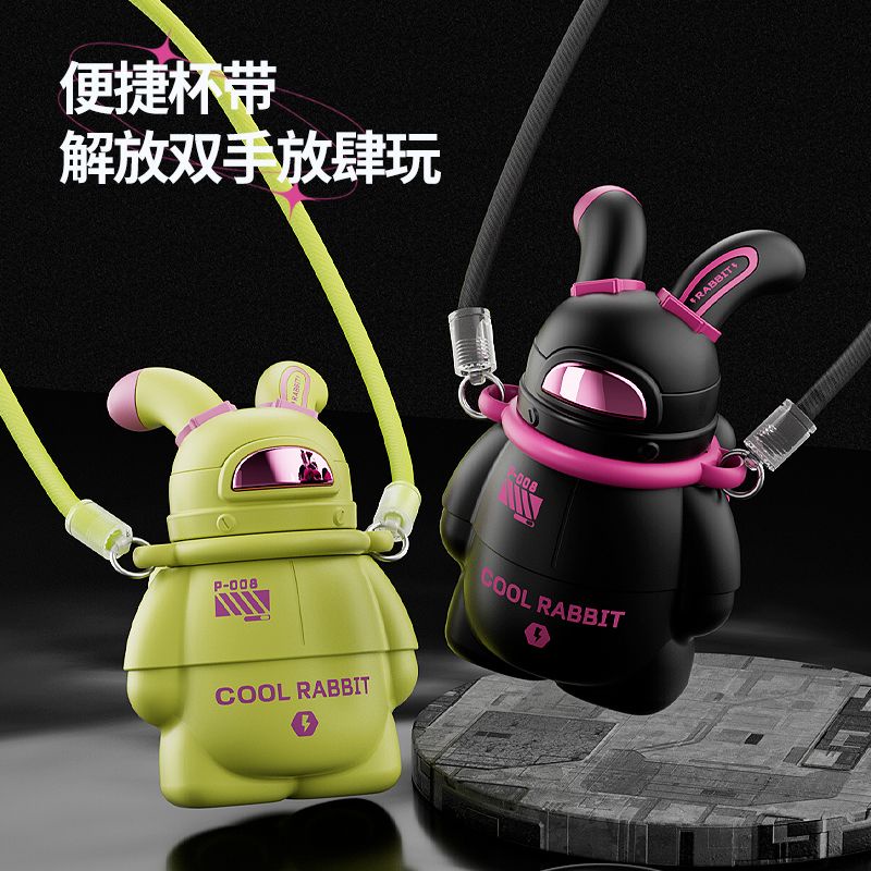 Bình Nước Giữ Nhiệt Cao Cấp Có Ống Hút Hình Phi Hành Gia Dễ Thương Hợp Thời Trang Cho Học Sinh