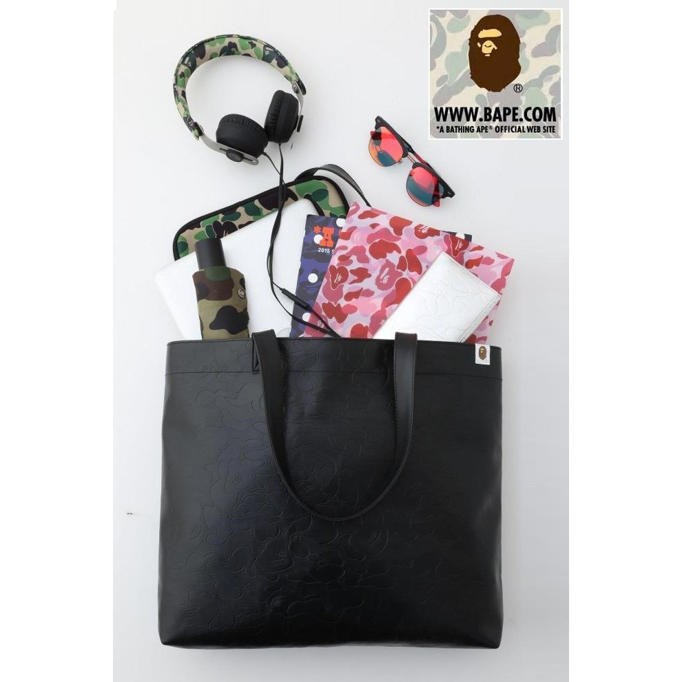 Túi tote Đeo Vai Dập Nổi bape magazine Nhật Bản aape