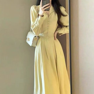 Hàng Mới Về Mới Đầm Dài Tay Phong Cách Pháp Thời Trang Mùa Thu 2023 Cho Nữ
