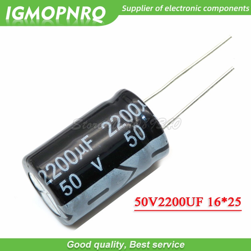 10 CÁI 50V2200UF 16 * 25mm 2200UF 50V Tụ điện phân nhôm