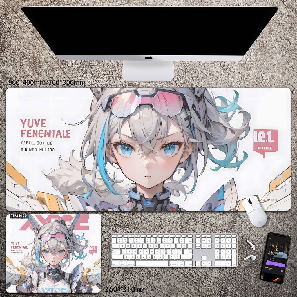 Đệm Lót Chuột Máy Tính Hình anime nagisa yiye shana Cỡ Lớn Dày Hai Chiều Tùy Chỉnh