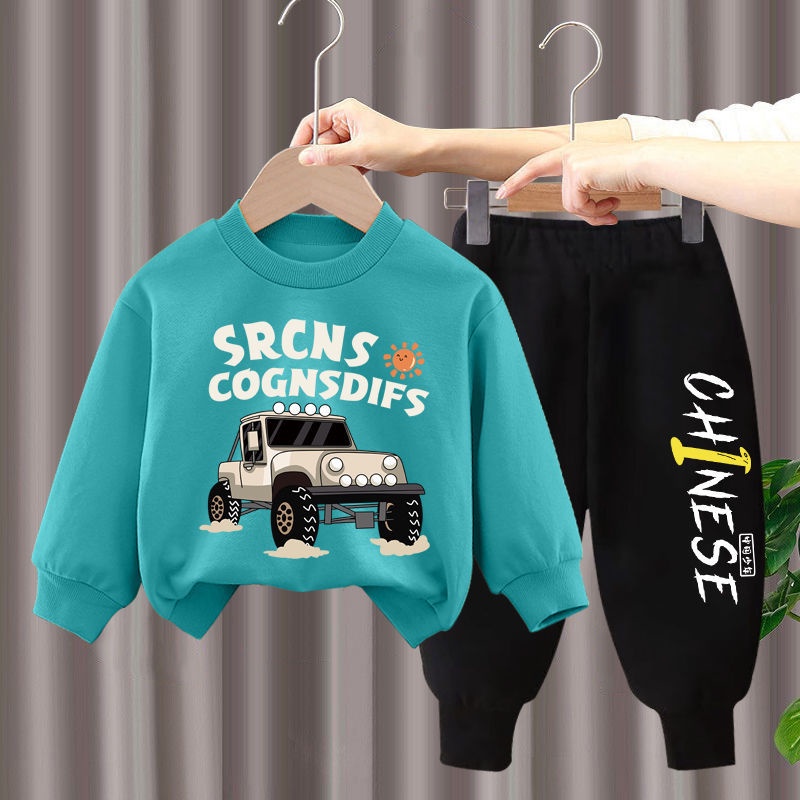 Bộ Đồ Thể Thao Dài Tay Phong Cách Hàn Quốc Thời Trang Mùa Thu Mới 2022 Dành Cho Bé Trai