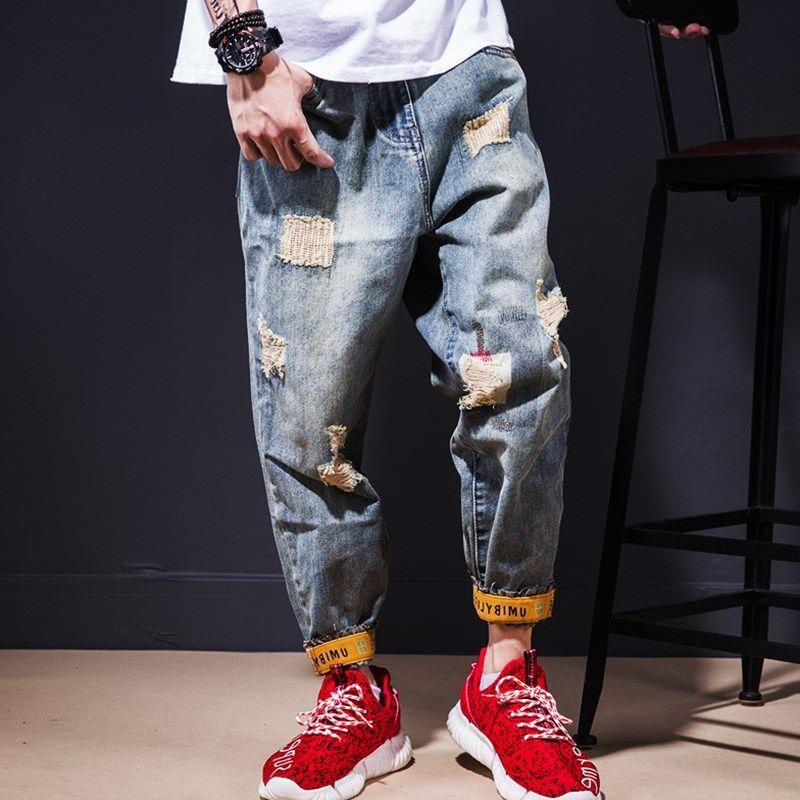 Quần Jean Rách Phong Cách hip hop Cá Tính Cho Nam