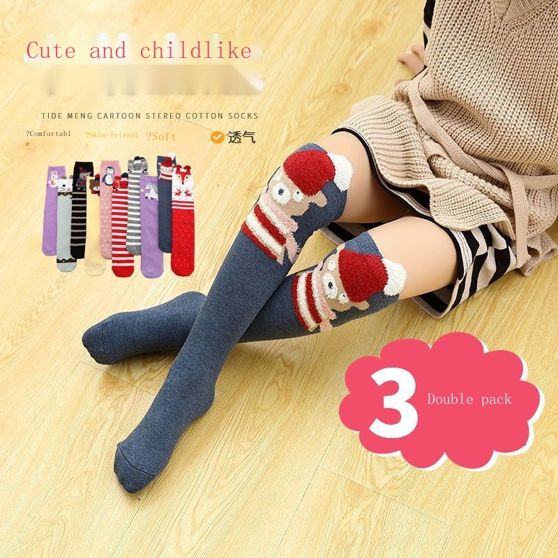 Vớ Cao Đến Đầu Gối In Họa Tiết Hoạt Hình Dễ Thương Thời Trang Xuân Thu Cho Bé Gái Và Trẻ Em