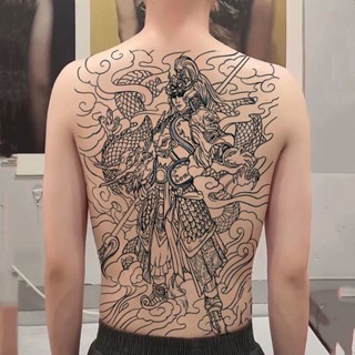 Miếng Dán Hình Xăm Full Lưng Zhao Zilong Chống Thấm Nước Unisex