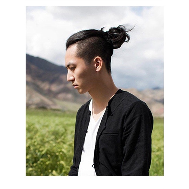 Tóc Giả Đầu samurai Độc Đáo Cho Nam