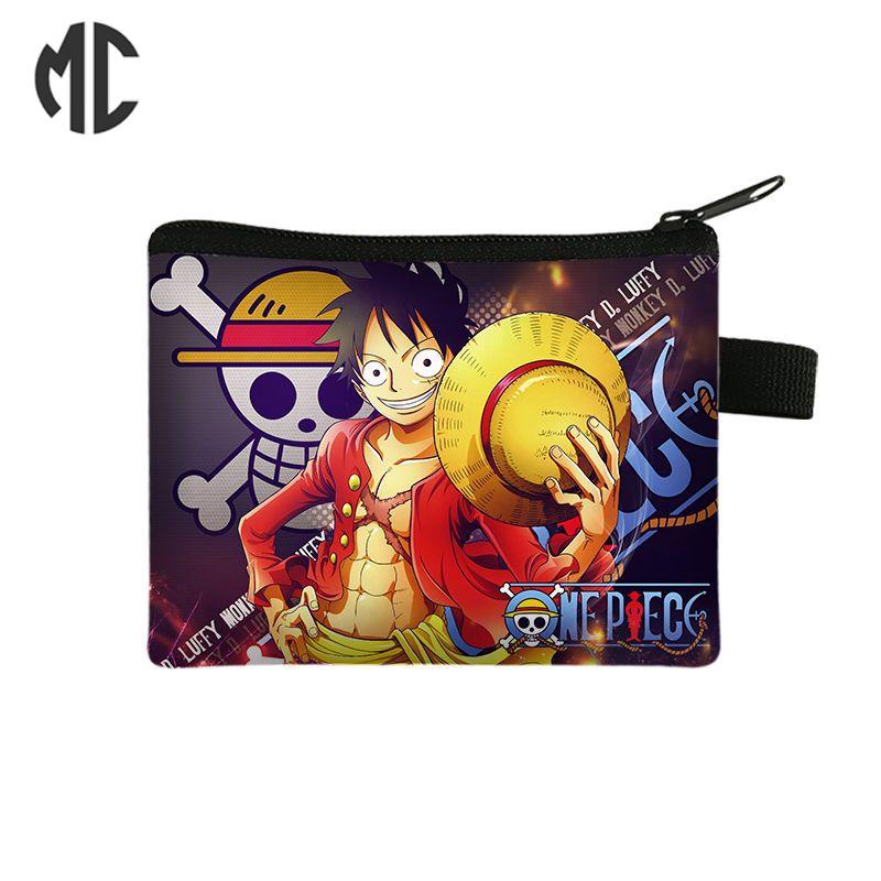 Ví Đựng Tiền Xu In Hoạt Hình one piece luffy zoro nami Sanjitony chopper sauron Hai Chiều Cho Học Sinh Nhật Bản