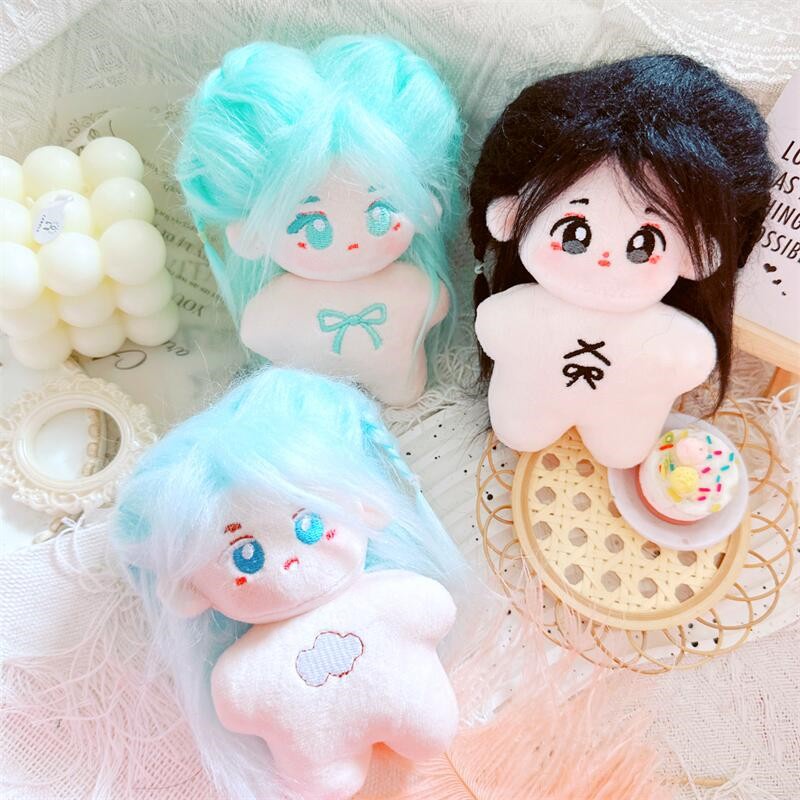 Hàng Có Sẵn Búp Bê cotton 10cm Màu Tím Tóc Dài jennie lisa jennie Hai Lần Quà Tặng Sinh Nhật sserafim