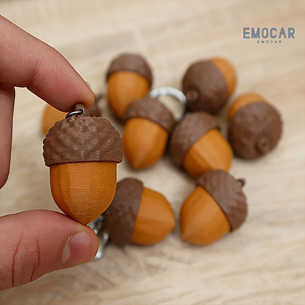Emocar 3D In Hình Acorn Fidget Clicker, Giả Acorn Finger Clicker, Giảm Căng Thẳng Đẩy Acorn Đồ Chơi,