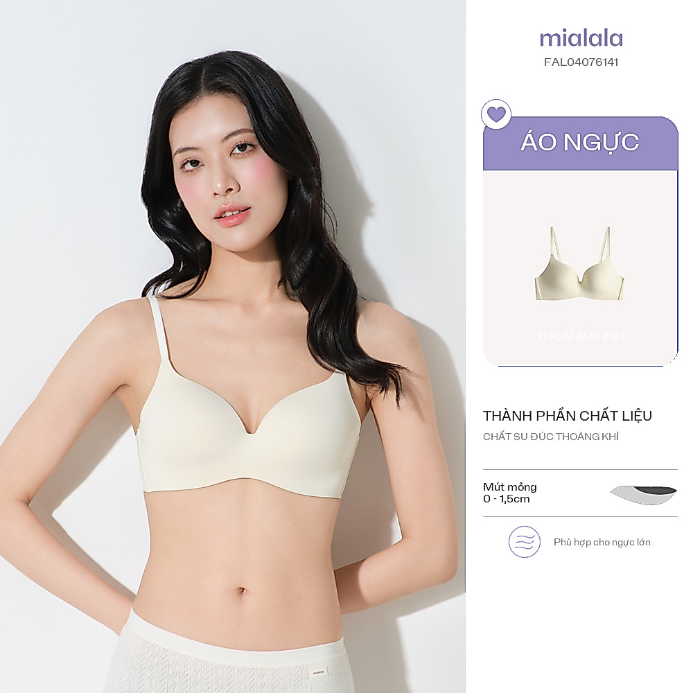 Mialala Áo Lót 6141 Định Hình Đệm Mỏng 1cm Không Gọng Nâng Ngực Chống Xệ Su Lạnh Thoáng Mát Mùa Hè