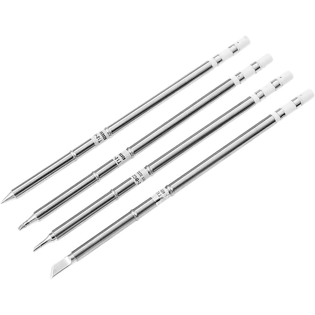 Yetaha 4 Đầu hàn sắt, Công cụ trạm hàn dòng T12, Bộ đầu sắt hàn cho trạm Hakko FX-951 FX-952 T12-K T