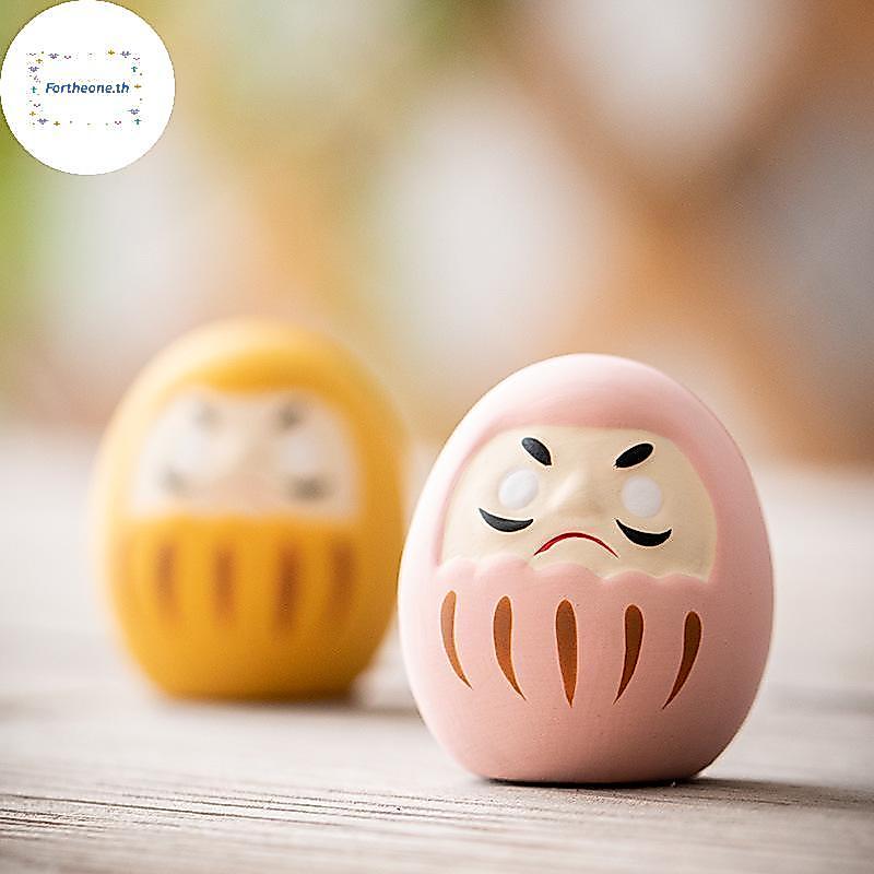 FOT Nhật Bản Gốm Daruma Tượng Daruma Tumbler Thủ Công Luy Fortune Trang Trí Phong Cảnh Búp Bê Daruma
