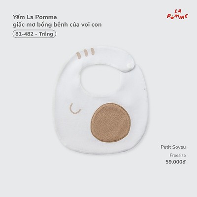 Yếm La Pomme giấc mơ bồng bềnh của voi con - Sợi Petit Soyeu thoáng mát - Bé trai/gái - Freesize