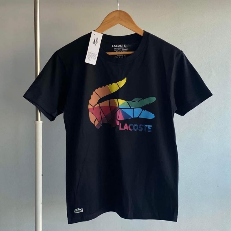 La co Áo Thun cotton In Hình Cá Sấu Cổ Điển + Thẻ tag Cho Cặp Đôi