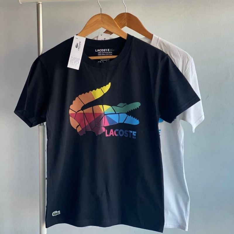 La co Áo Thun cotton In Hình Cá Sấu Cổ Điển + Thẻ tag Cho Cặp Đôi