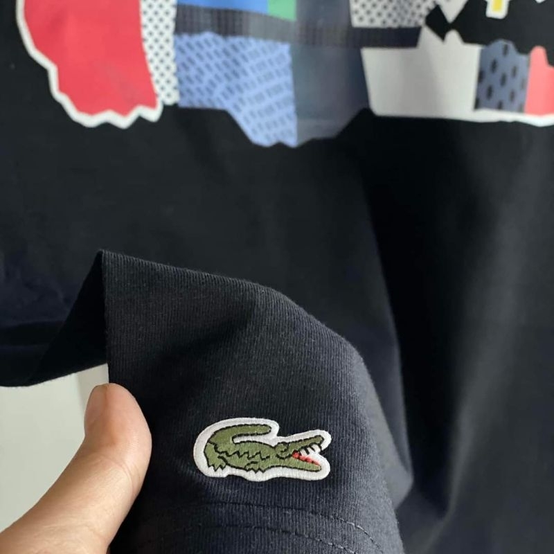 La co Áo Thun cotton In Hình Cá Sấu Cổ Điển + Thẻ tag Cho Cặp Đôi