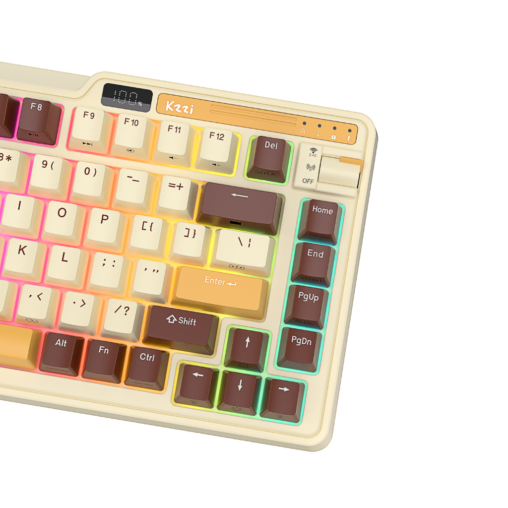Kzzi Bàn Phím Cơ gaming kezhi k75 pro 80% Không Dây Chất Lượng Cao