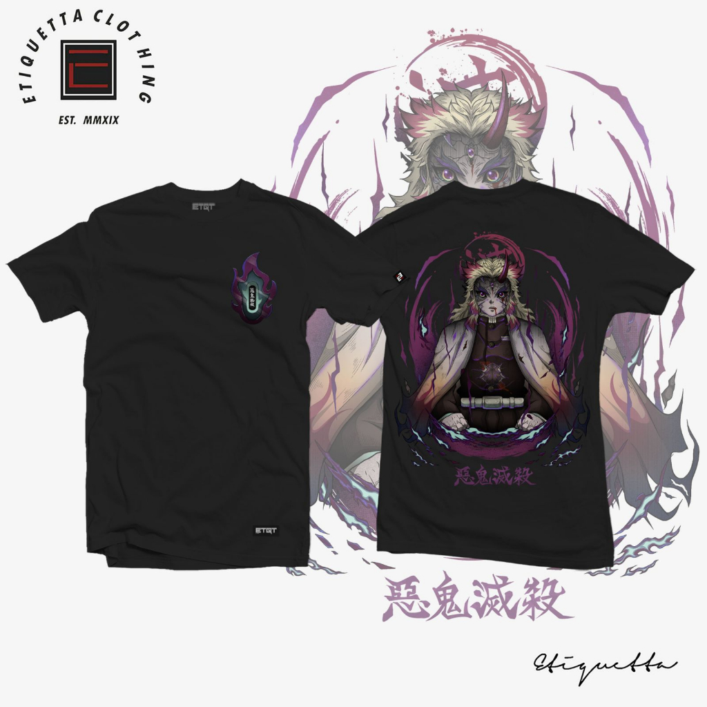 Áo Thun Tay Ngắn In Hình Anime Demon Slayer Unisex Phong Cách Harajuku