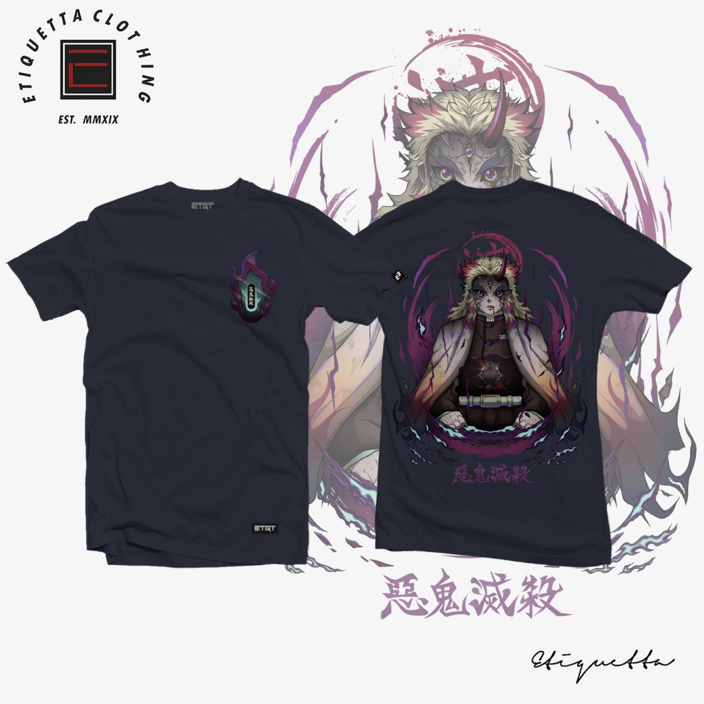 Áo Thun Tay Ngắn In Hình Anime Demon Slayer Unisex Phong Cách Harajuku