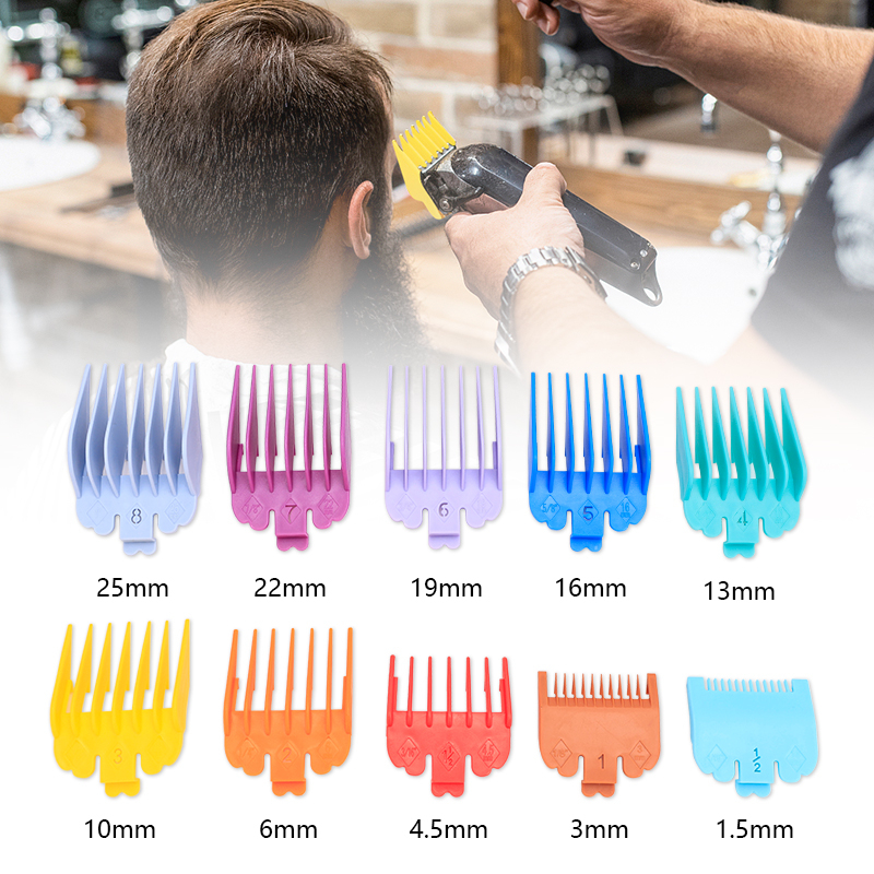 Bộ 10 Lược Giới Hạn Kích Thước 1.5-22mm Thay Thế Cho Tông Đơ Cắt Tóc
