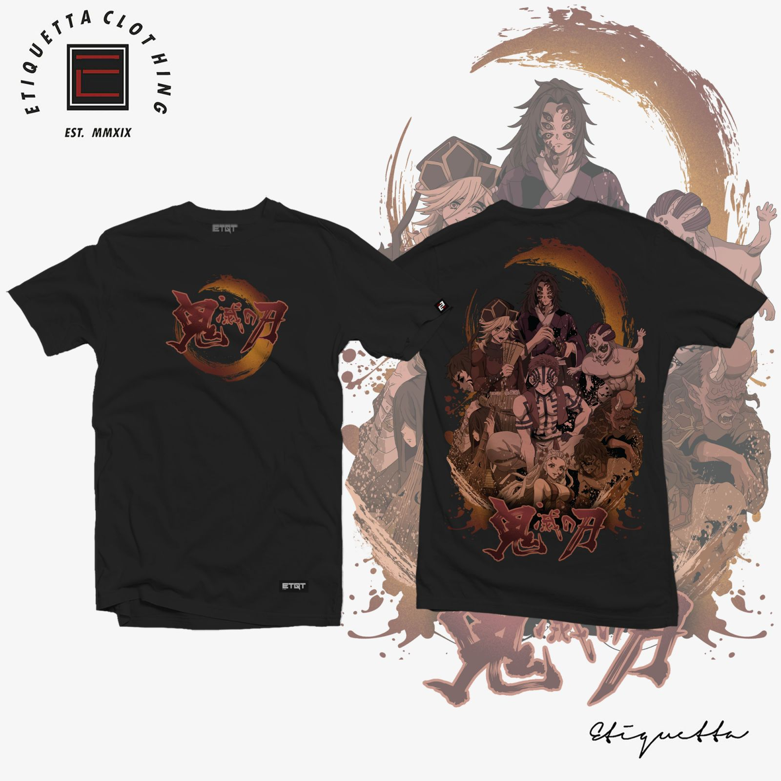 Áo Thun Tay Ngắn In Hình Nhân Vật Ellen Demon Slayer Thời Trang Harajuku Cho Nam Và Nữ