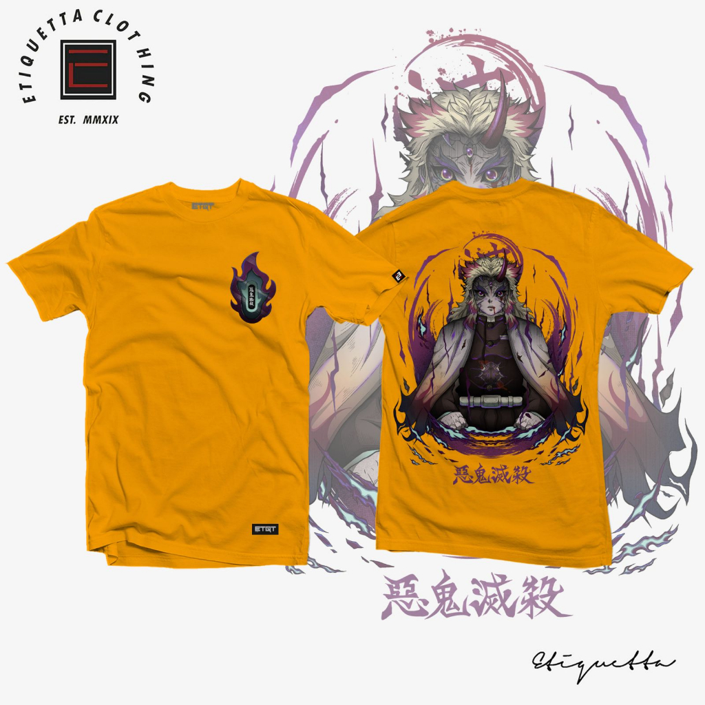 Áo Thun Tay Ngắn In Hình Anime Demon Slayer Unisex Phong Cách Harajuku