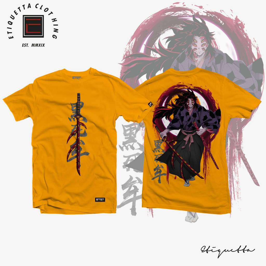 Áo Thun Tay Ngắn Dáng Rộng In Họa Tiết Hoạt Hình Demon Slayer Kokushibo Tsugikuni Michikatsu Thời Trang Unisex